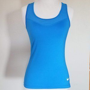 Nike Pro Dri-Fit Blue Sleeveless Racer Back Tank Top Size Small
